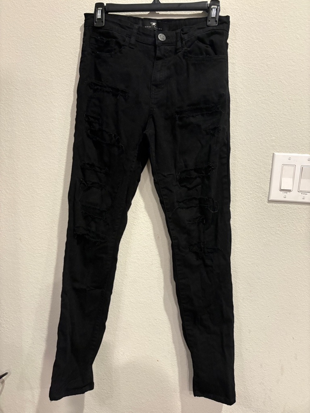 Jordan Craig Black Distressed Kids Jeans